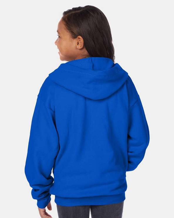 Hanes P480 - EcoSmart® Youth Full-Zip Hooded Sweatshirt