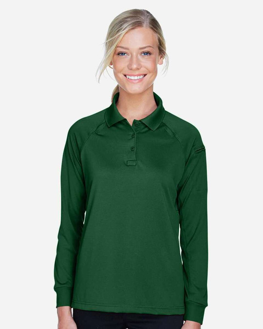 Harriton M211LW - Polo Táctico de Manga Larga para Damas Advantage Snag Protection Plus