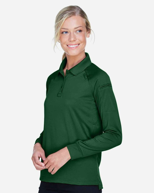 Harriton M211LW - Polo Táctico de Manga Larga para Damas Advantage Snag Protection Plus