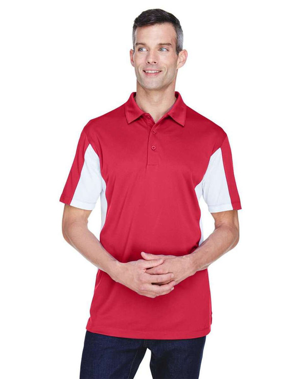 Harriton M355 - Men's Side Blocked Micro-Piqué Polo
