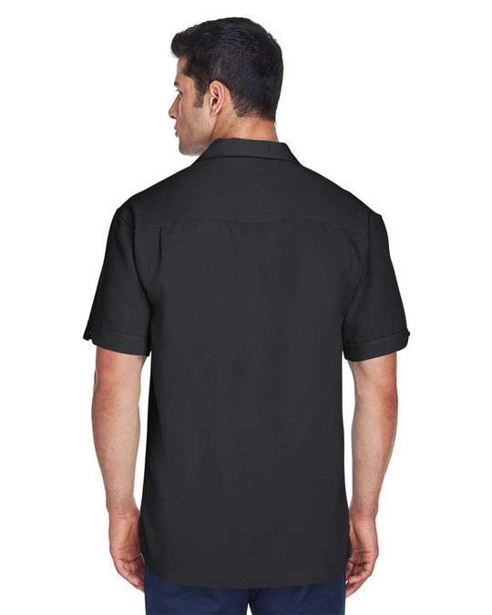 Harriton M575 - Camisa de Campamento de Cuerda Bahama de Dos Tonos