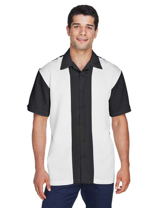 Harriton M575 - Camisa de Campamento de Cuerda Bahama de Dos Tonos