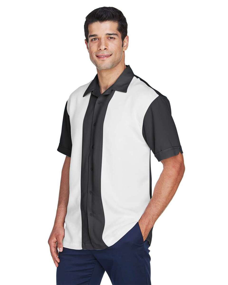 Harriton M575 - Camisa de Campamento de Cuerda Bahama de Dos Tonos