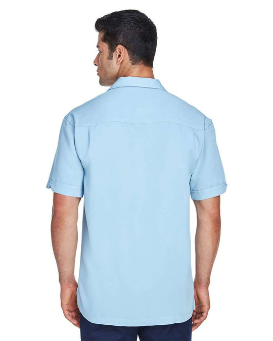 Harriton M575 - Camisa de Campamento de Cuerda Bahama de Dos Tonos