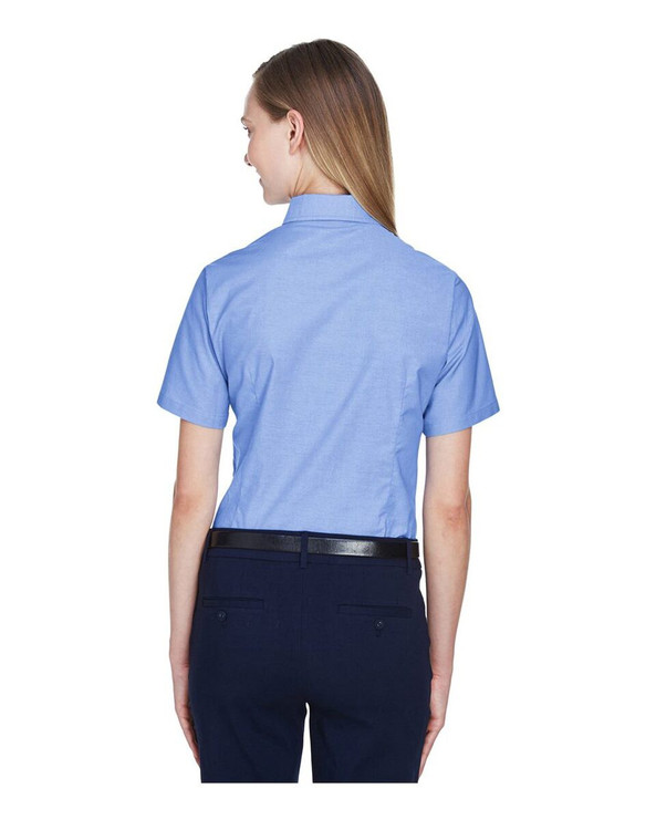 Harriton M600SW - Women's Stain-Release Short Sleeve Oxford Shirt