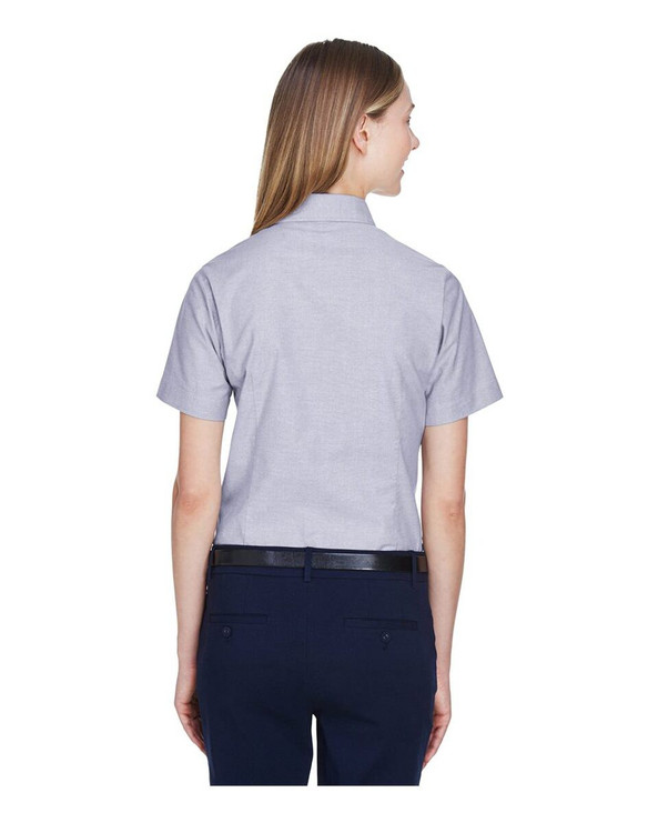 Harriton M600SW - Women's Stain-Release Short Sleeve Oxford Shirt