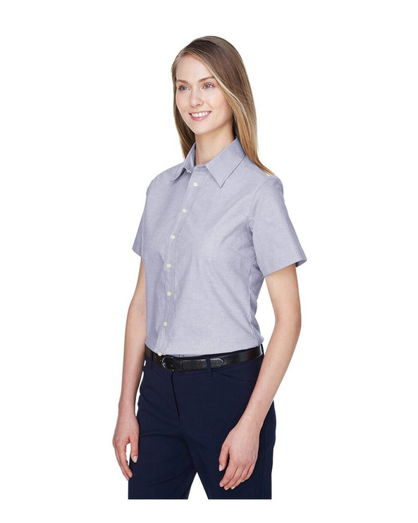 Harriton M600SW - Women's Stain-Release Short Sleeve Oxford Shirt