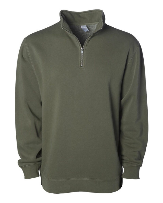 Independent Trading Co. PRM4600QZ - Jersey con cremallera y teñido pigmentado
