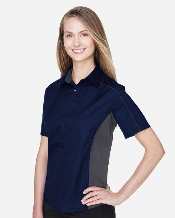 Ash City North End 77042 - Fuse Ladies' Color-Block Twill Shirts