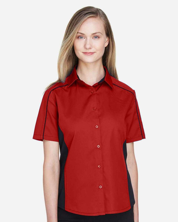 Ash City North End 77042 - Fuse Ladies' Color-Block Twill Shirts