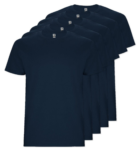 Pack de 5 Roly Workwear CA6681 - STAFFORD T-shirt tubulaire à manches courtes en tailles adultes et avec coutures latérales en tailles enfant