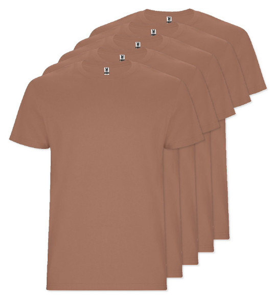 Pack of 5 Roly Workwear CA6681 - STAFFORD Tubular short-sleeved t-shirt in adult sizes and with side seams in kid's sizes
