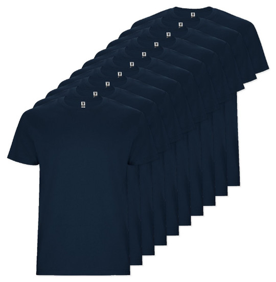 Pack de 10 Roly Workwear CA6681 - STAFFORD T-shirt tubulaire à manches courtes en tailles adultes et avec coutures latérales en tailles enfant