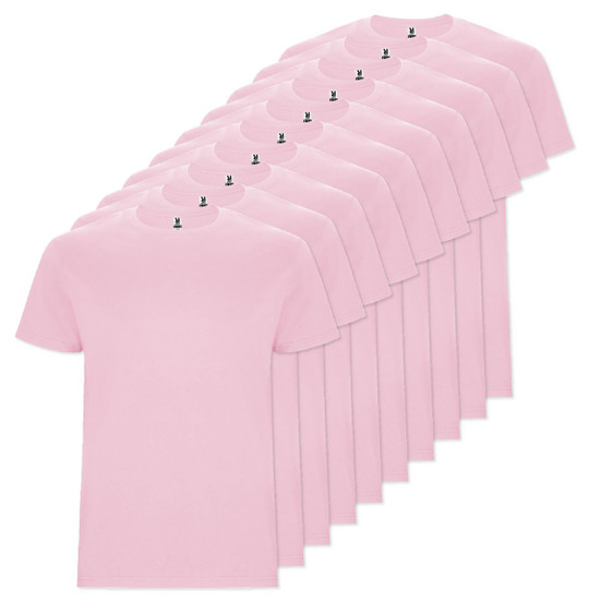 Pack of 10 Roly Workwear CA6681 - STAFFORD Tubular short-sleeved t-shirt in adult sizes and with side seams in kid's sizes
