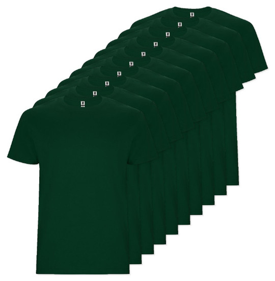 Pack de 10 Roly Workwear CA6681 - STAFFORD T-shirt tubulaire à manches courtes en tailles adultes et avec coutures latérales en tailles enfant