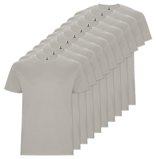 Pack de 10 Roly Workwear CA6681 - STAFFORD T-shirt tubulaire à manches courtes en tailles adultes et avec coutures latérales en tailles enfant