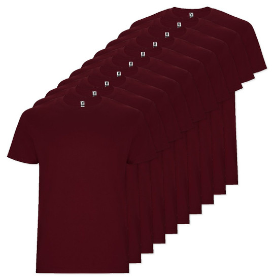 Pack of 10 Roly Workwear CA6681 - STAFFORD Tubular short-sleeved t-shirt in adult sizes and with side seams in kid's sizes