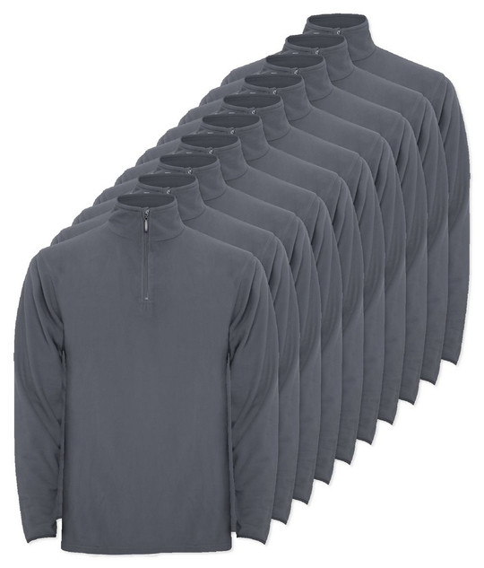 Pack mit 10 Roly Workwear SM1095 - Himalya Microfleece Langarm Pullover mit Half Zip und Kinnschutz