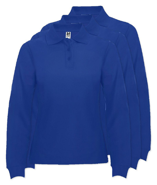 Pack mit 30 Roly Workwear PO6636 - Estrella Woman Tailliertes Langarm Poloshirt