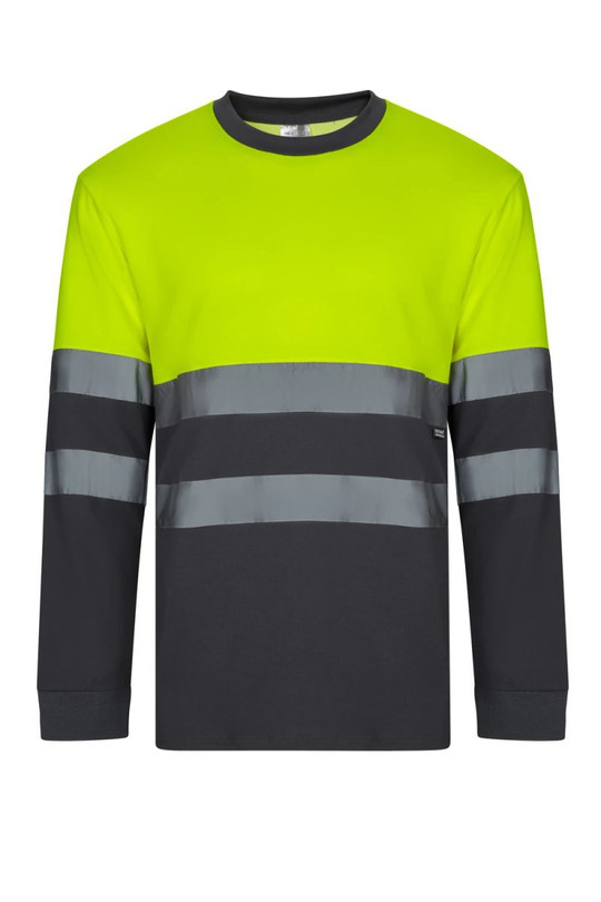 Velilla 305603 - Two-tone long-sleeve technical T-shirt