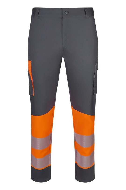 Velilla 303032S - Two-tone recycled stretch trousers with segmented tape
