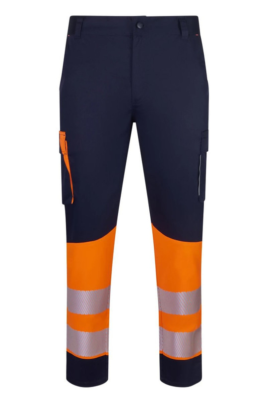 Velilla 303032S - Two-tone recycled stretch trousers with segmented tape