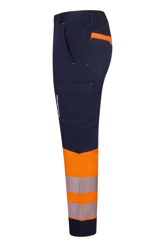 Velilla 303032S - Two-tone recycled stretch trousers with segmented tape
