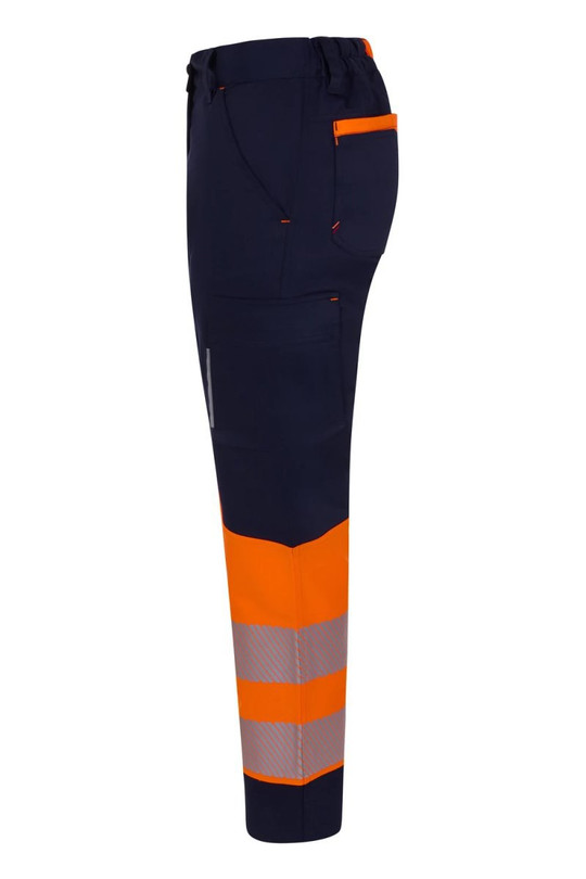 Velilla 303032SW - Women’s two-tone recycled stretch trousers with segmented tape
