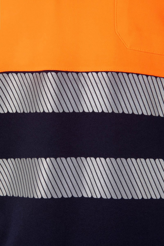 Velilla 305543 - Short-sleeve two-tone cotton polo shirt with segmented tape