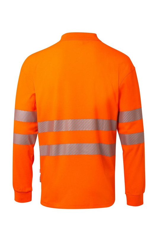 Velilla 305544 - Long-sleeve cotton polo shirt with segmented tape
