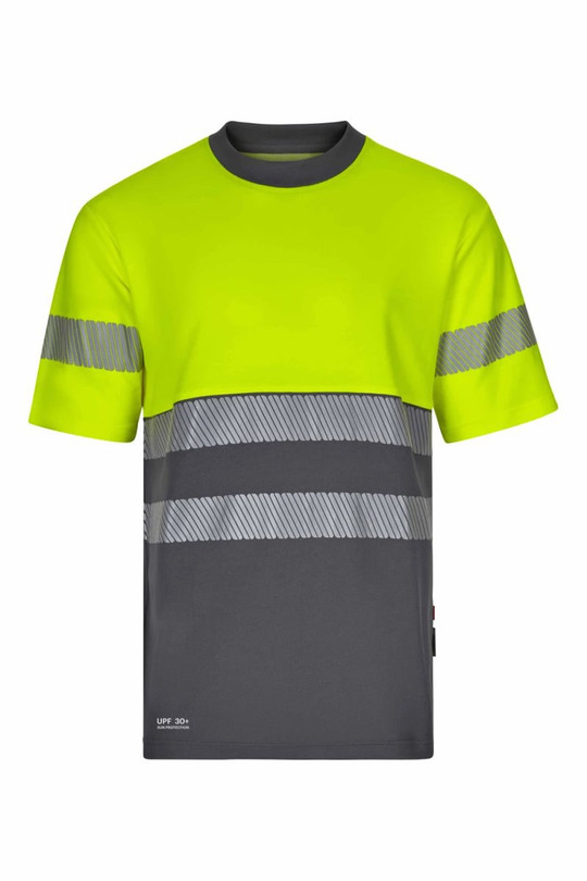 Velilla 305643 - Short-sleeve two-tone cotton T-shirt with segmented tape
