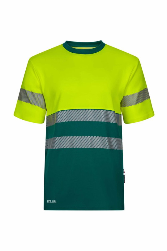 Velilla 305643 - Short-sleeve two-tone cotton T-shirt with segmented tape