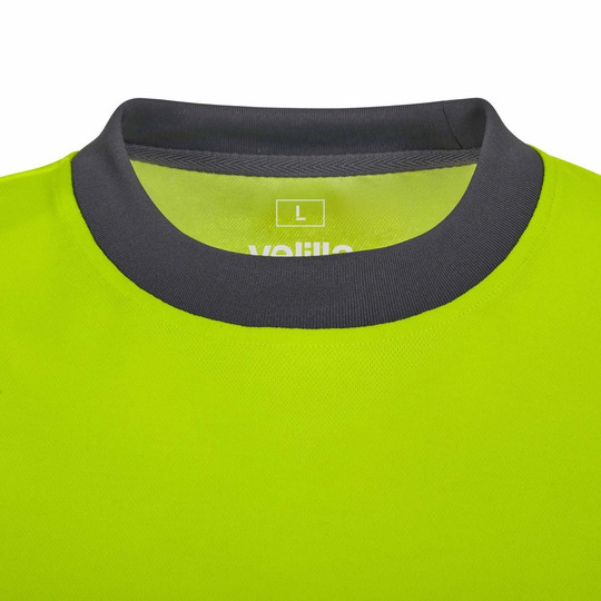 Velilla 305645 - Long-sleeve two-tone cotton T-shirt with segmented tape