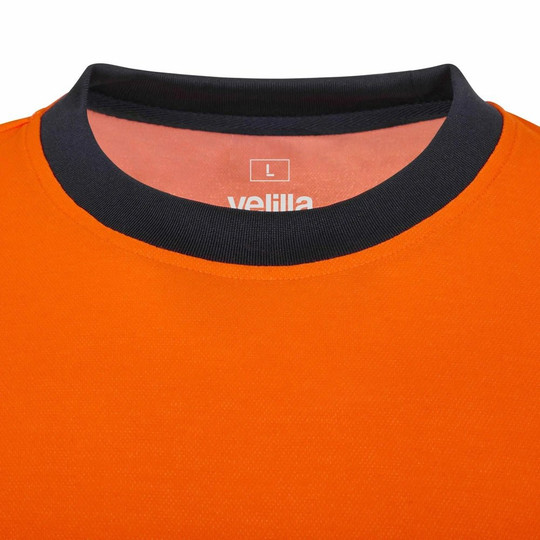Velilla 305645 - Long-sleeve two-tone cotton T-shirt with segmented tape