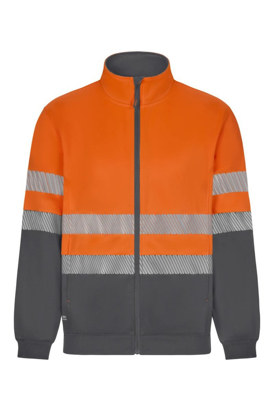 Velilla 305733 - Two-tone recycled full-zip sweatshirt with segmented tape