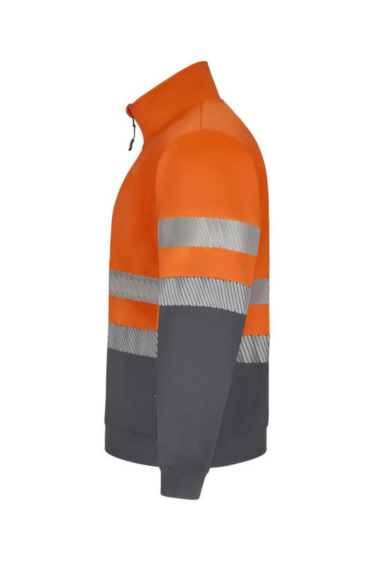 Velilla 305733 - Two-tone recycled full-zip sweatshirt with segmented tape