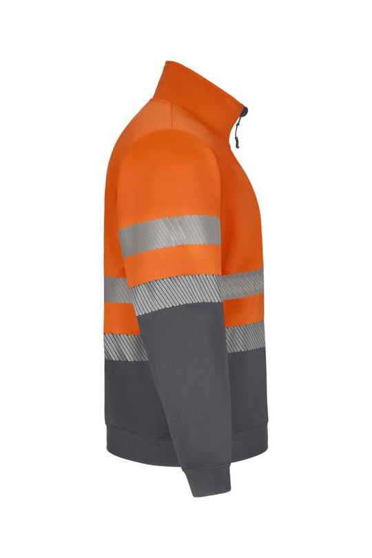 Velilla 305733 - Two-tone recycled full-zip sweatshirt with segmented tape