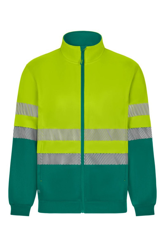 Velilla 305733 - Two-tone recycled full-zip sweatshirt with segmented tape