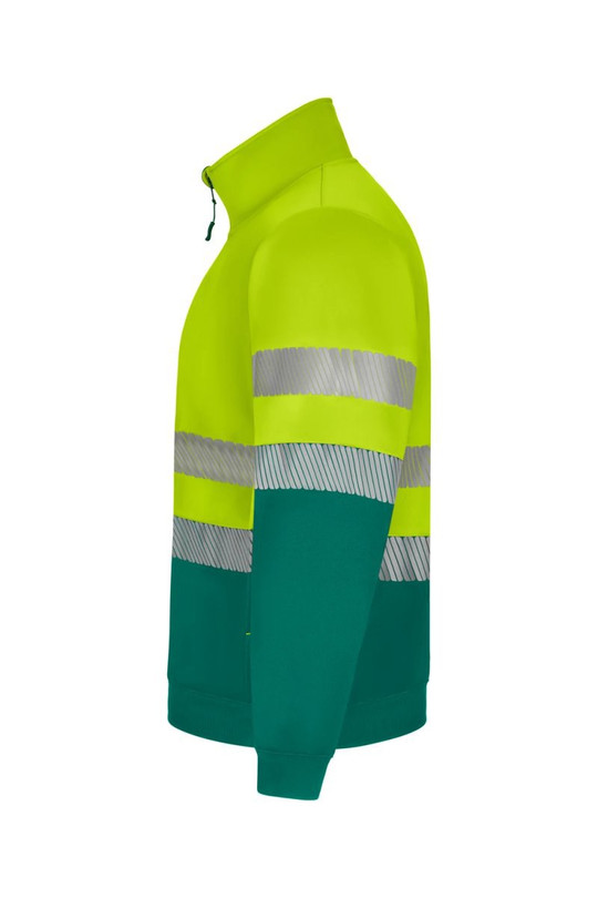 Velilla 305733 - Two-tone recycled full-zip sweatshirt with segmented tape