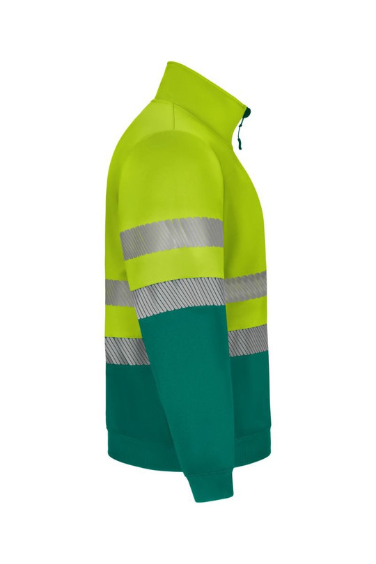 Velilla 305733 - Two-tone recycled full-zip sweatshirt with segmented tape