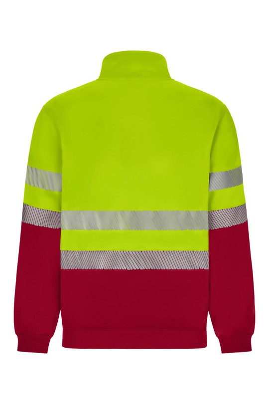 Velilla 305733 - Sweat-shirt bicolore à fermeture éclair intégrale en tissu recyclé, avec bandes segmentées