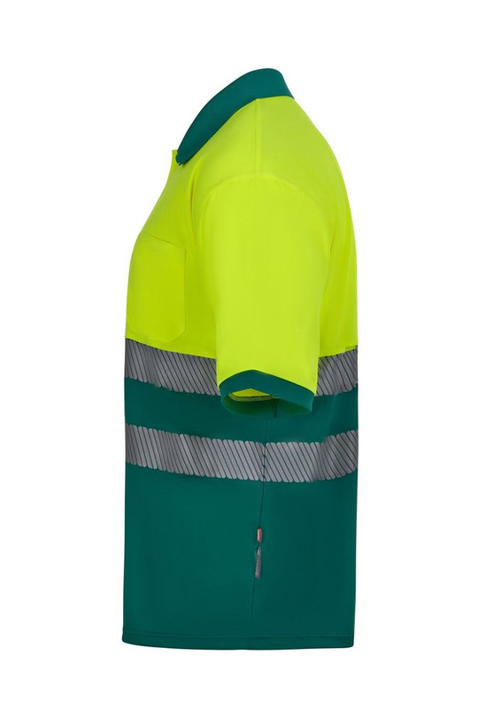 Velilla 305533 - Polo tričko s krátkým rukávem, dvoubarevné, z recyklovaného polyesteru s segmentovanými páskami.
