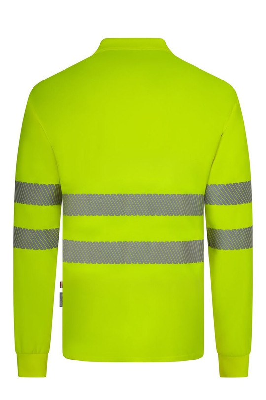 Velilla 305534 - Long sleeve recycled polyester polo shirt with segmented tape