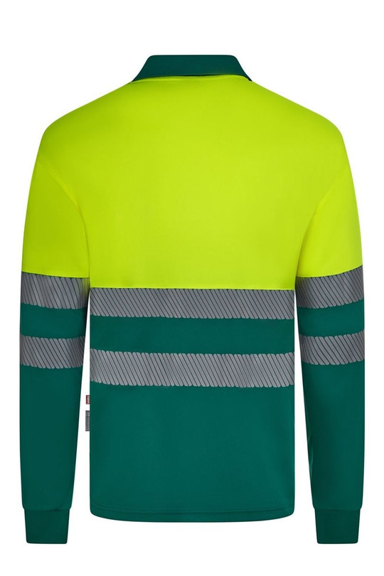 Velilla 305535 - Long sleeve two-tone recycled polyester polo shirt with segmented tape
