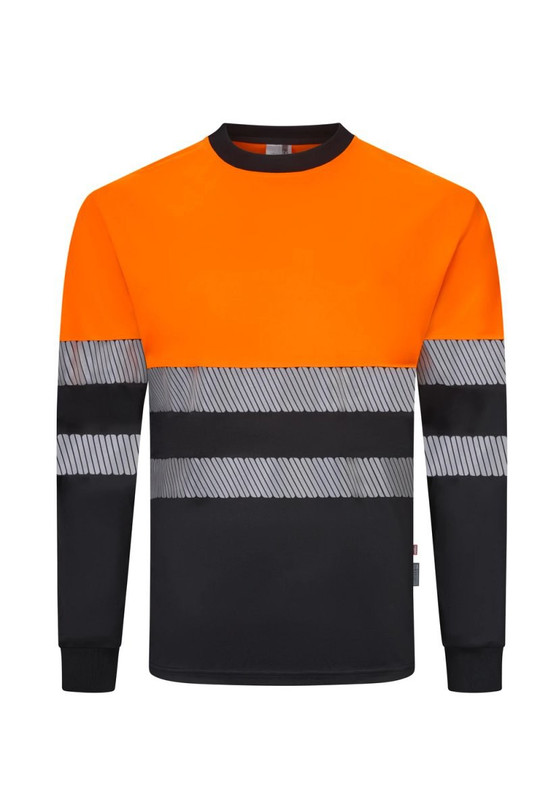 Velilla 305635 - Long sleeve two-tone recycled polyester T-shirt with segmented tape