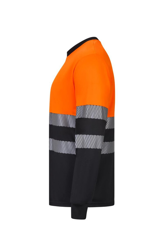 Velilla 305635 - Long sleeve two-tone recycled polyester T-shirt with segmented tape