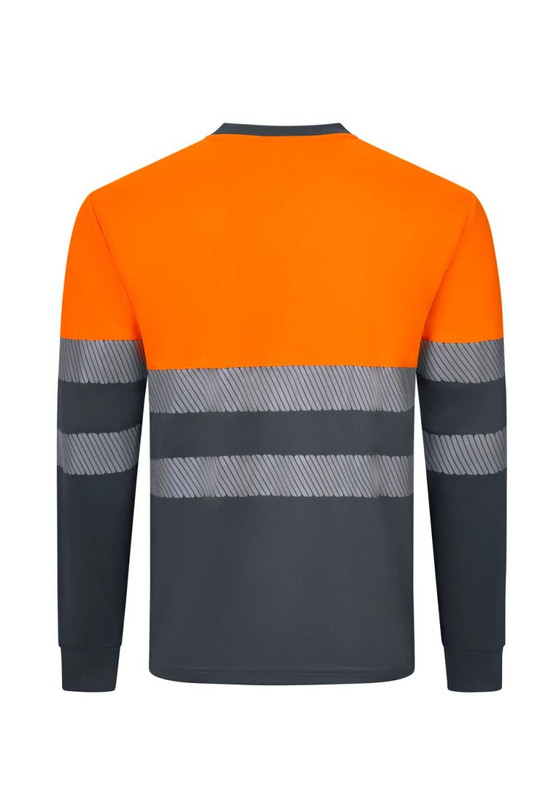 Velilla 305635 - Long sleeve two-tone recycled polyester T-shirt with segmented tape