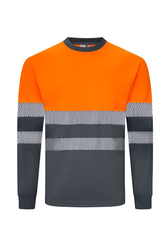 Velilla 305635 - Long sleeve two-tone recycled polyester T-shirt with segmented tape