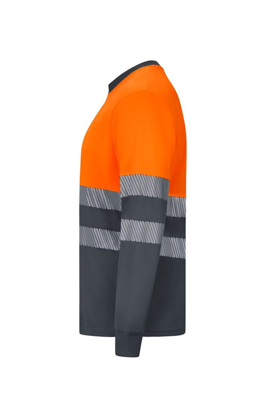 Velilla 305635 - Long sleeve two-tone recycled polyester T-shirt with segmented tape