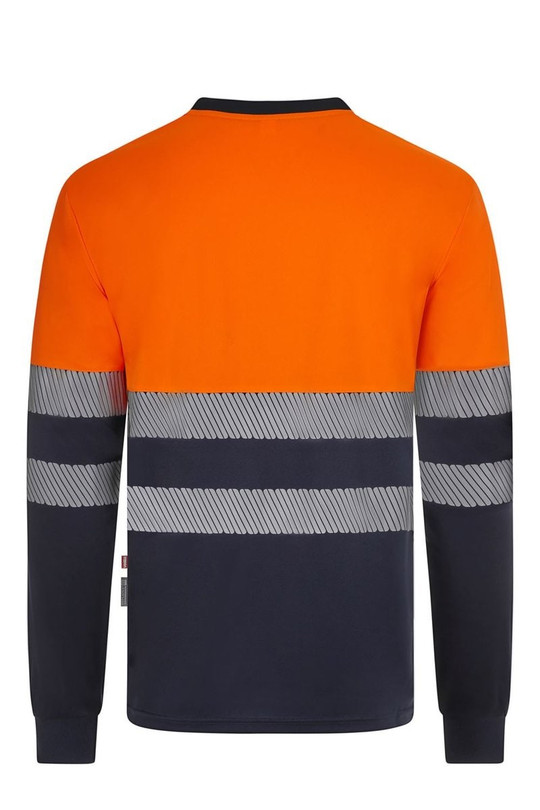 Velilla 305635 - Long sleeve two-tone recycled polyester T-shirt with segmented tape